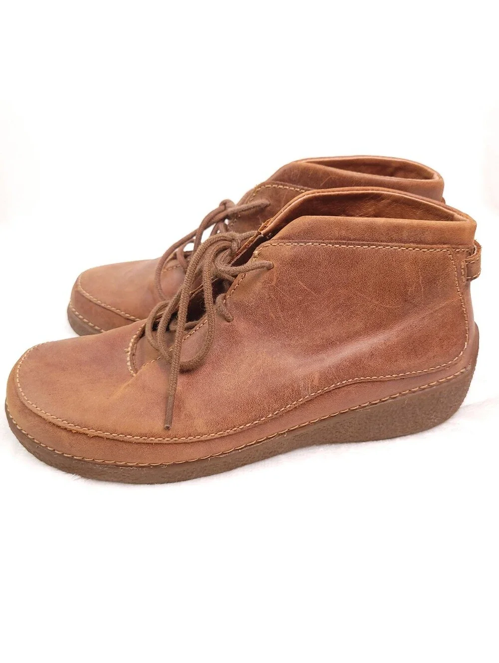 Duluth Trading Co Andina Ankle Boots Brown Leather Women 7.5